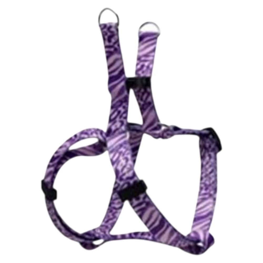 Dogit Style Adjustable Step-in Dog Harness Purple Jungle Fever Cobra Metal